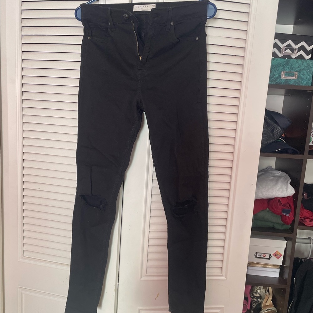Top shop Jaime High waisted black jeans